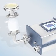MAS-100 Iso NT microbial air sampler with filter and nutrient plate for microbial monitoring in isolators and RABS