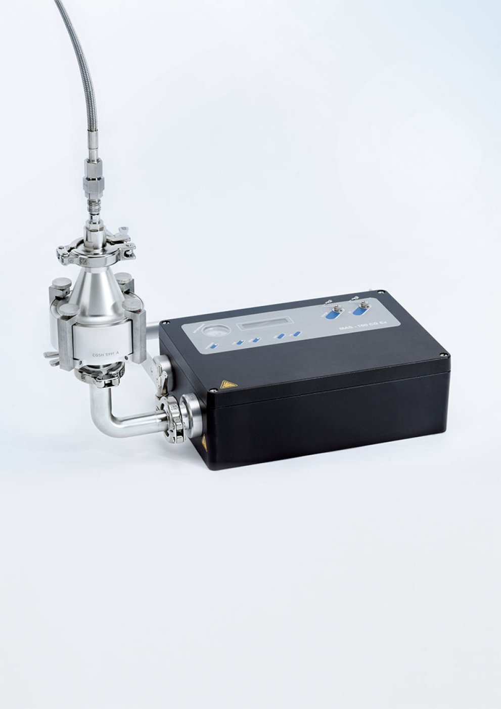 The MAS-100 CG Ex microbial sampler to check compressed gas lines for microbial contamination.