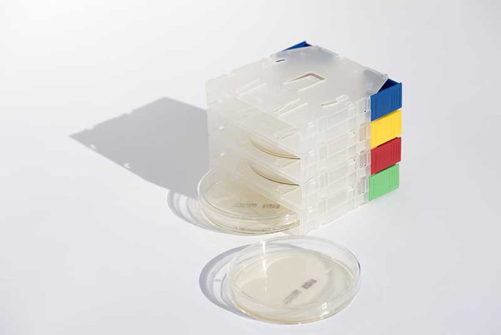 PSD-10 Petri dish dispenser with Petri dishes
